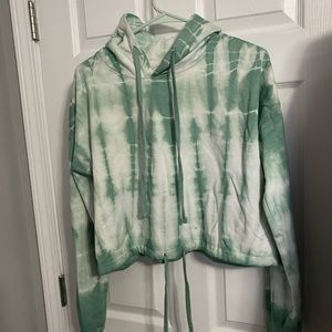 Cropped Tie Dye Hoodie